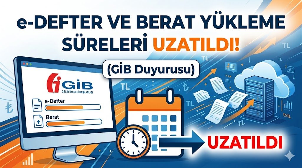 e-Defter ve Berat Yükleme Süreleri Uzatıldı! (GİB Duyurusu)